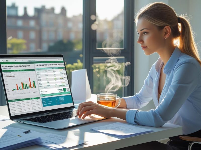 Self-employed crypto tax UK freelancer preparing HMRC crypto self-assessment with laptop, receipts, and tax documents at home — how to report crypto income as self-employed in UK